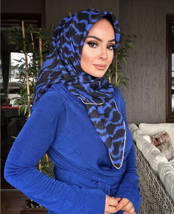 Soft Eşarp Kaz Ayağı Desenli - Görsel 5