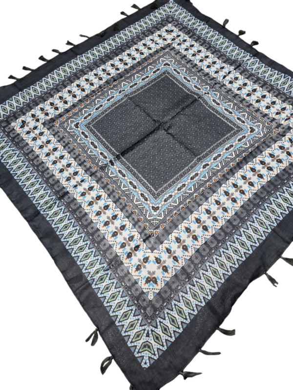 Hint İpek Eşarp Gri 100 cm - Görsel 3