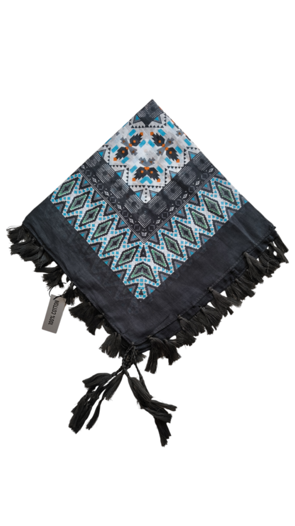 Hint İpek Eşarp Gri 100 cm - Görsel 5