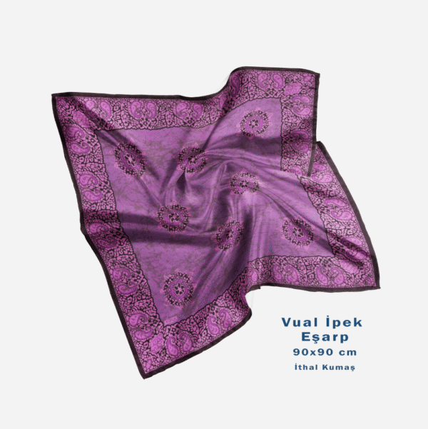 Batik Desenli Vual İpek Eşarp - Görsel 2