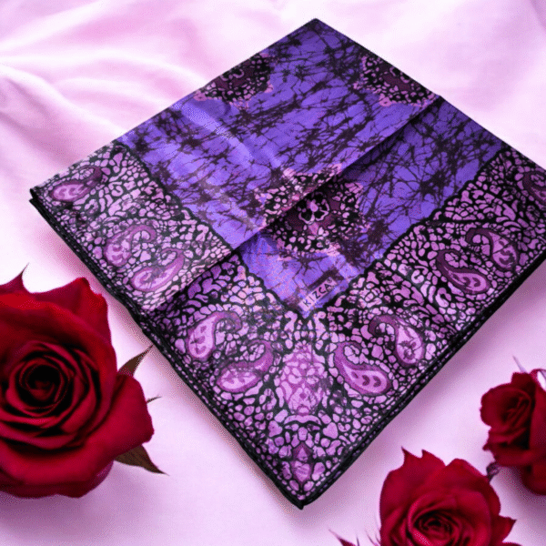 Batik Desenli Vual İpek Eşarp