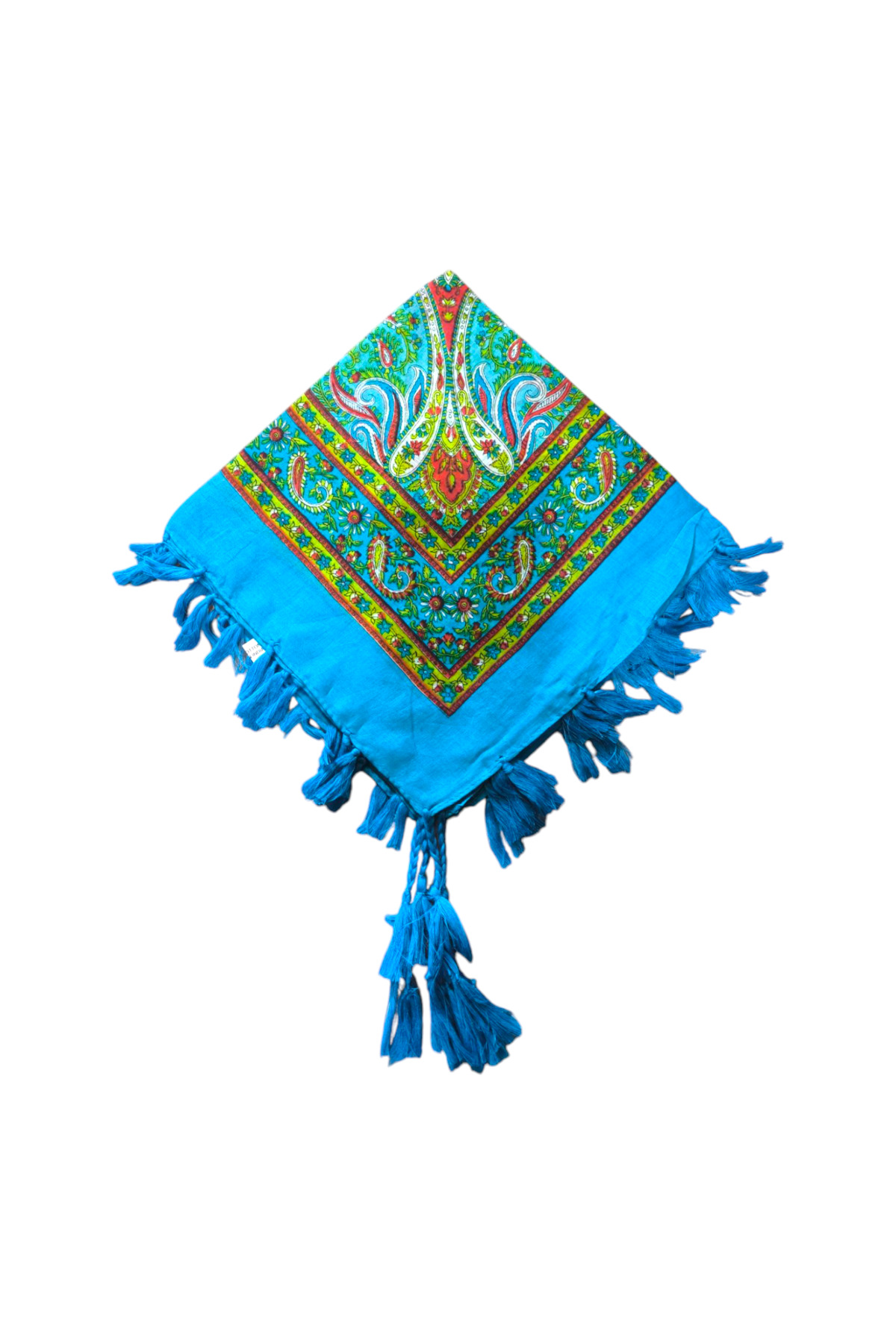 %100 pamuk İpek Eşarp Kenar Püsküllü 110 cm - Görsel 2