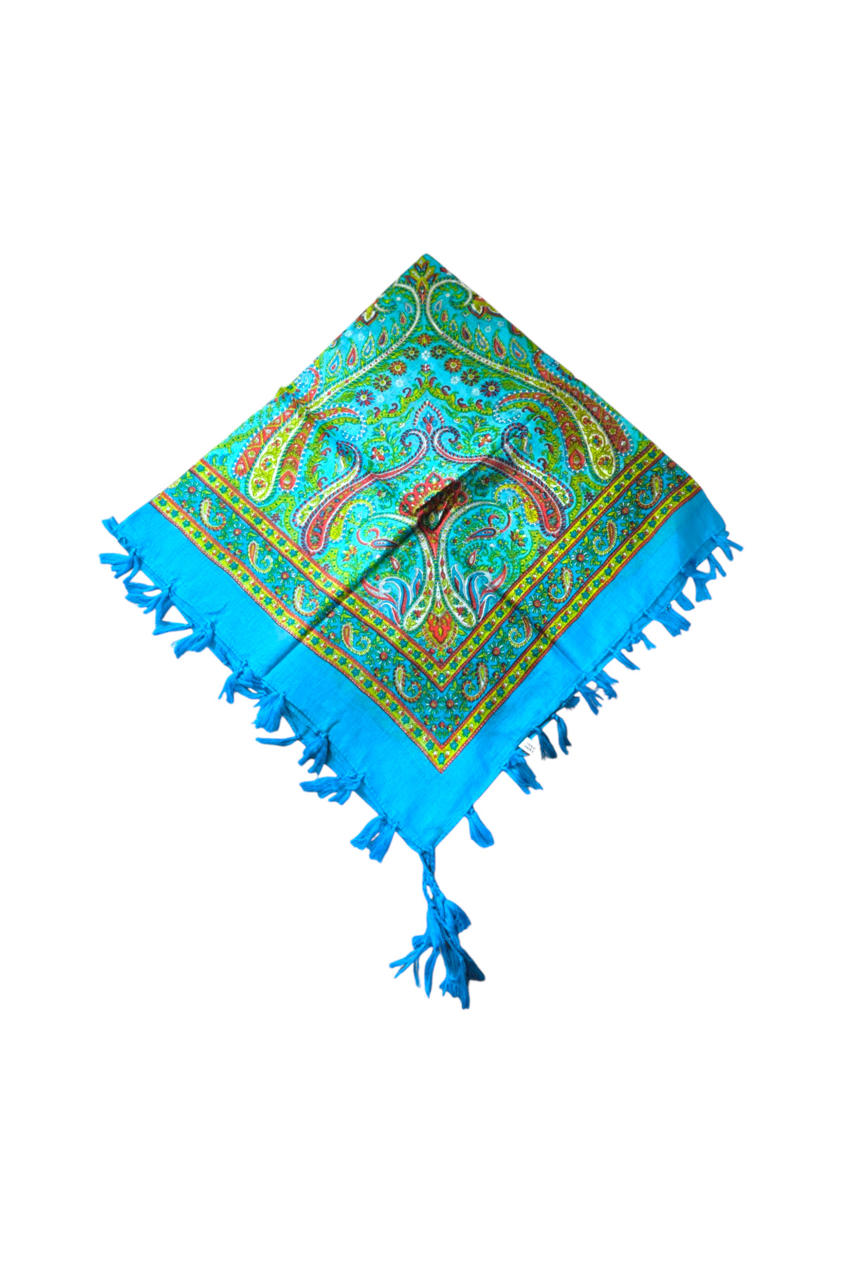 %100 pamuk İpek Eşarp Kenar Püsküllü 110 cm - Görsel 4