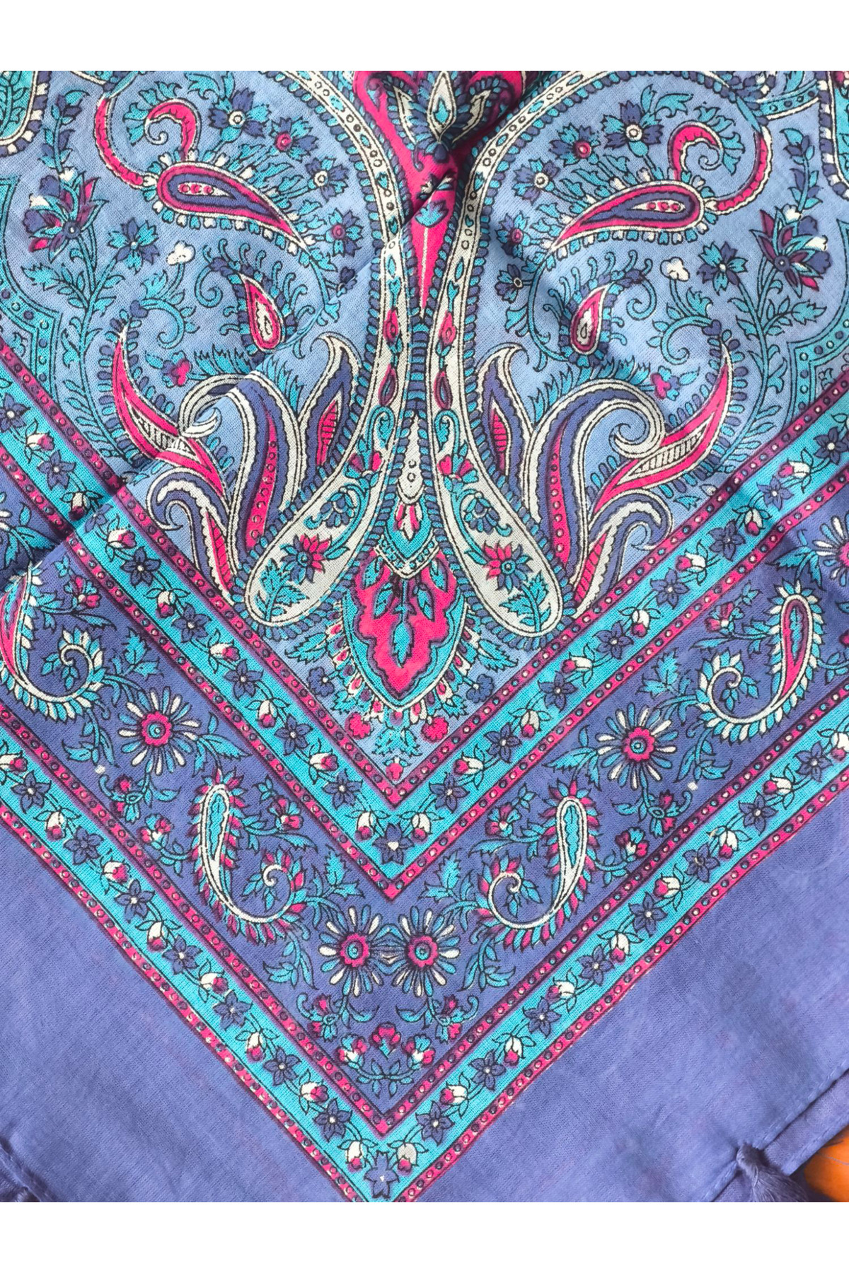 %100 Pamuk Hint İpek Eşarp - Görsel 4