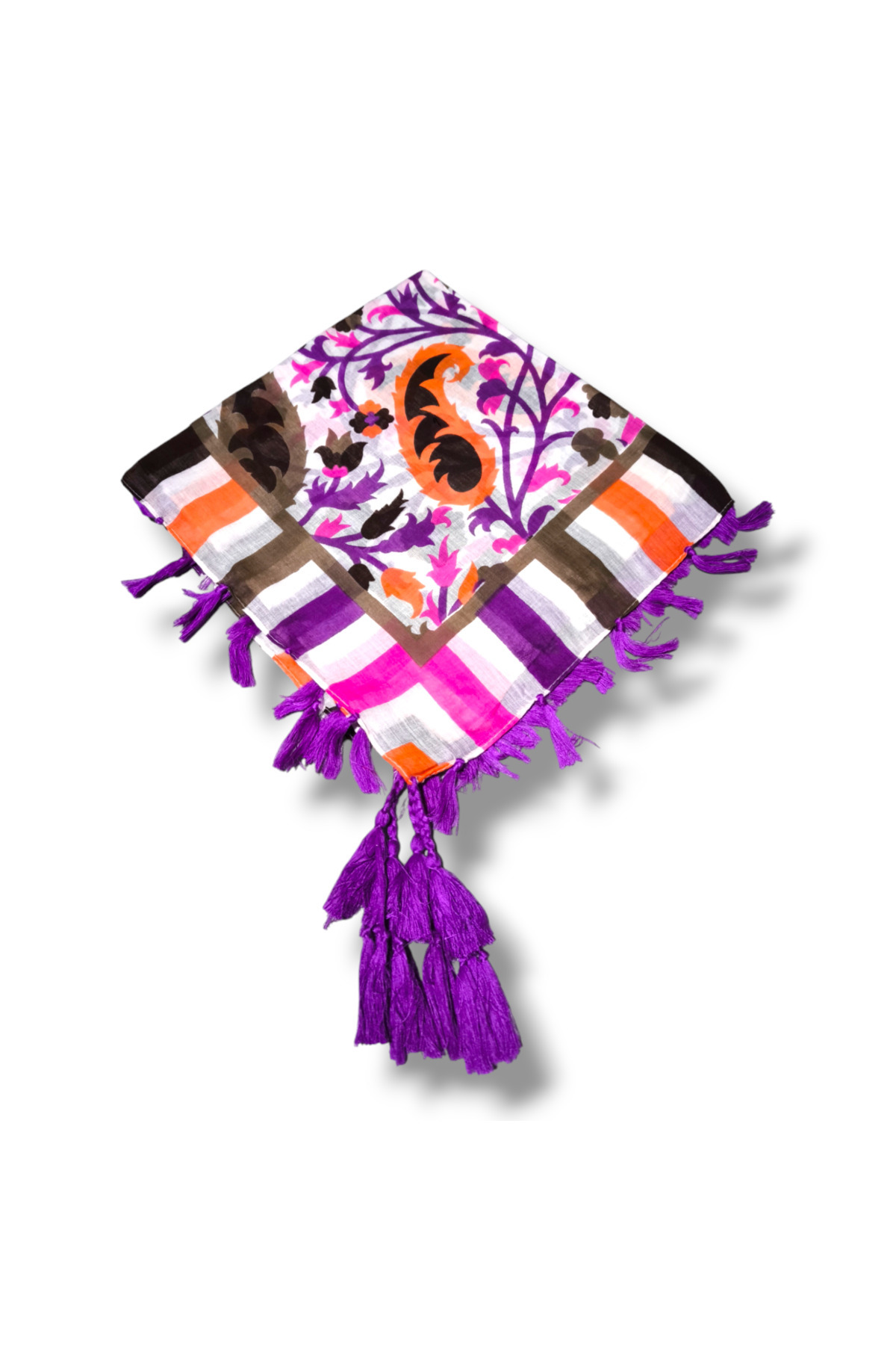 Hint İpek Eşarp Püsküllü