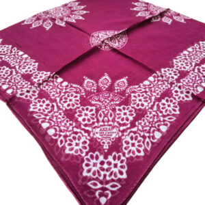 Ernik Desenli Bordo Pamuk Yazma