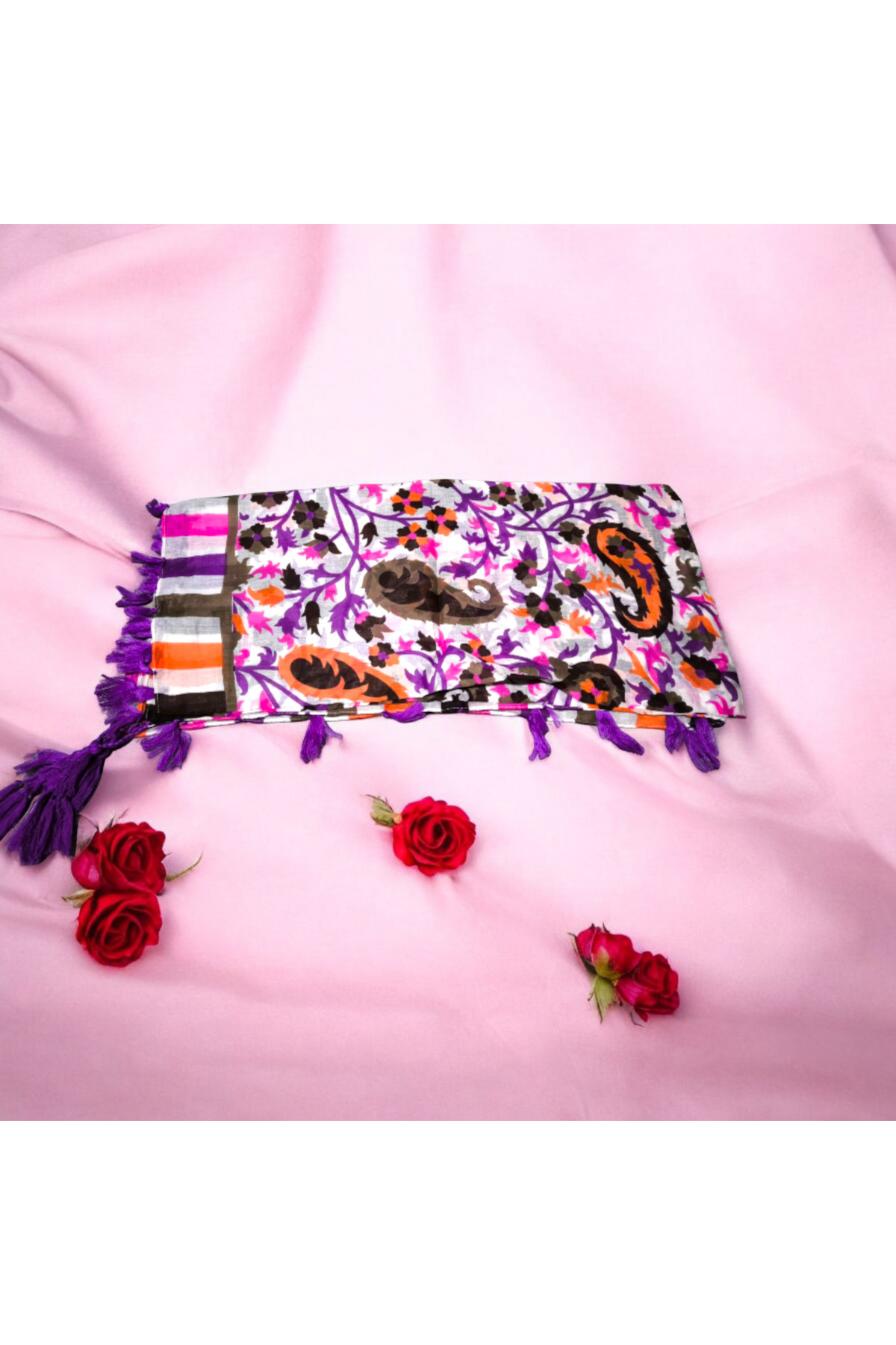 Hint İpek Eşarp Püsküllü - Görsel 2