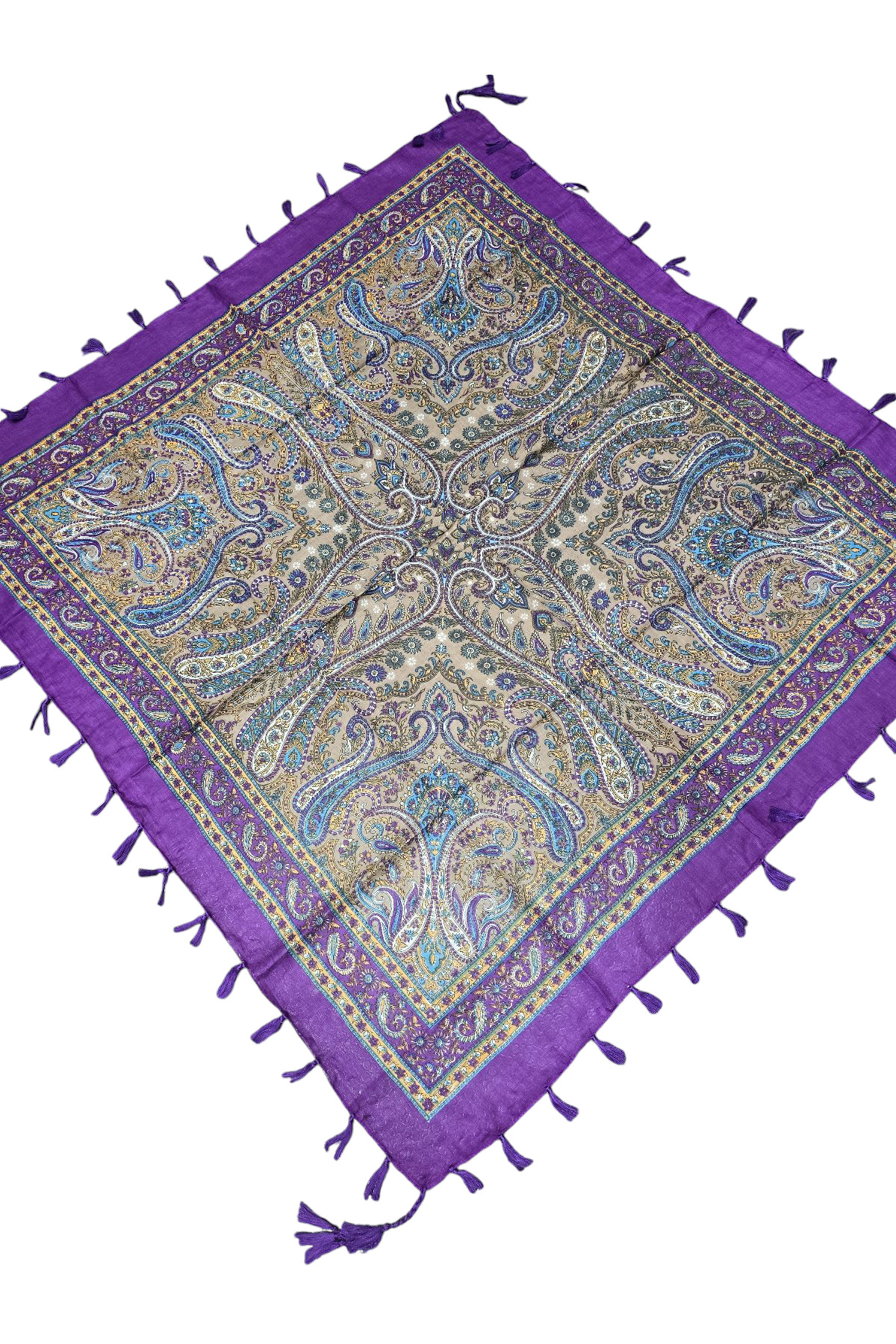 %100 Pamuk Hint Eşarp - Görsel 3