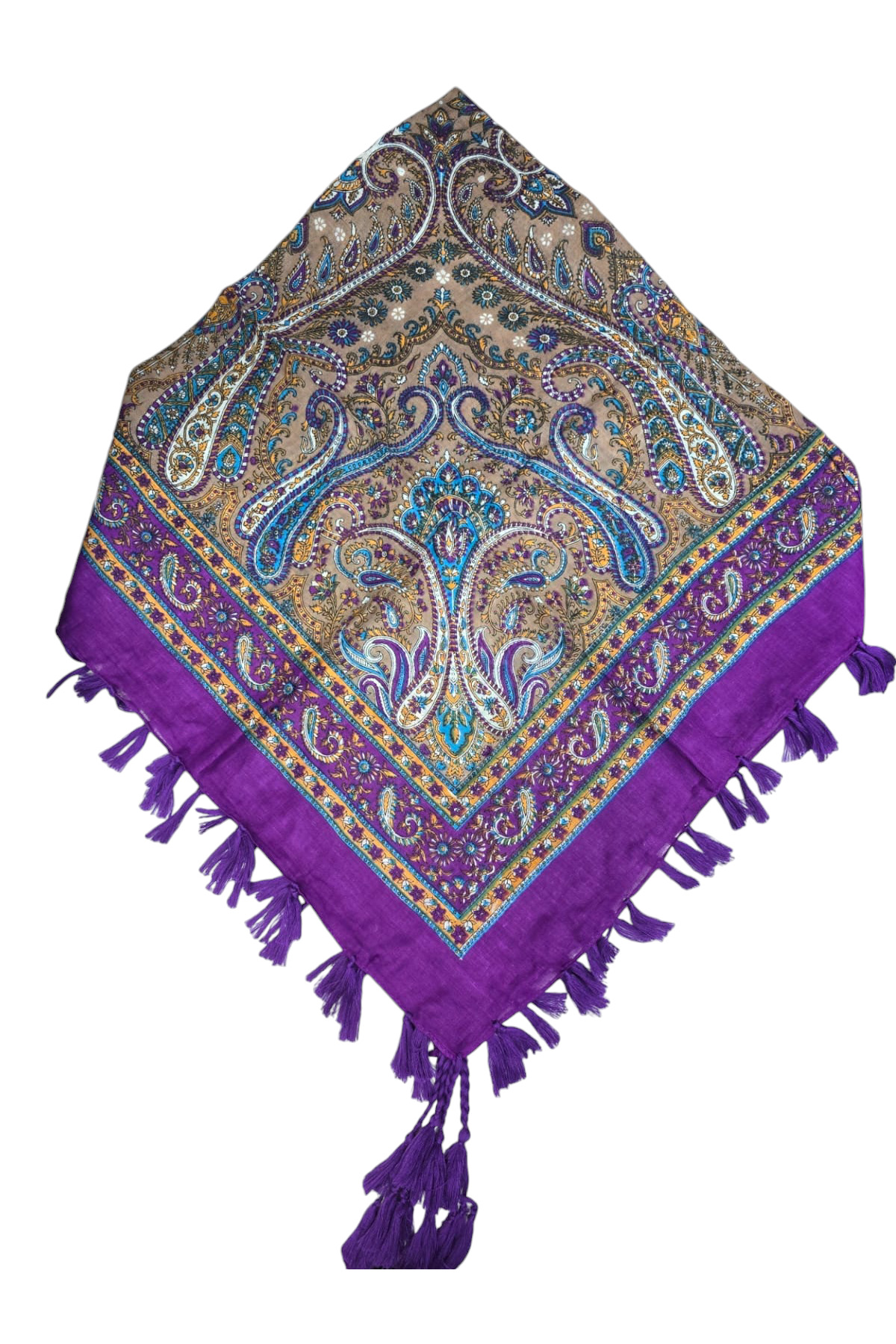 %100 Pamuk Hint Eşarp - Görsel 4