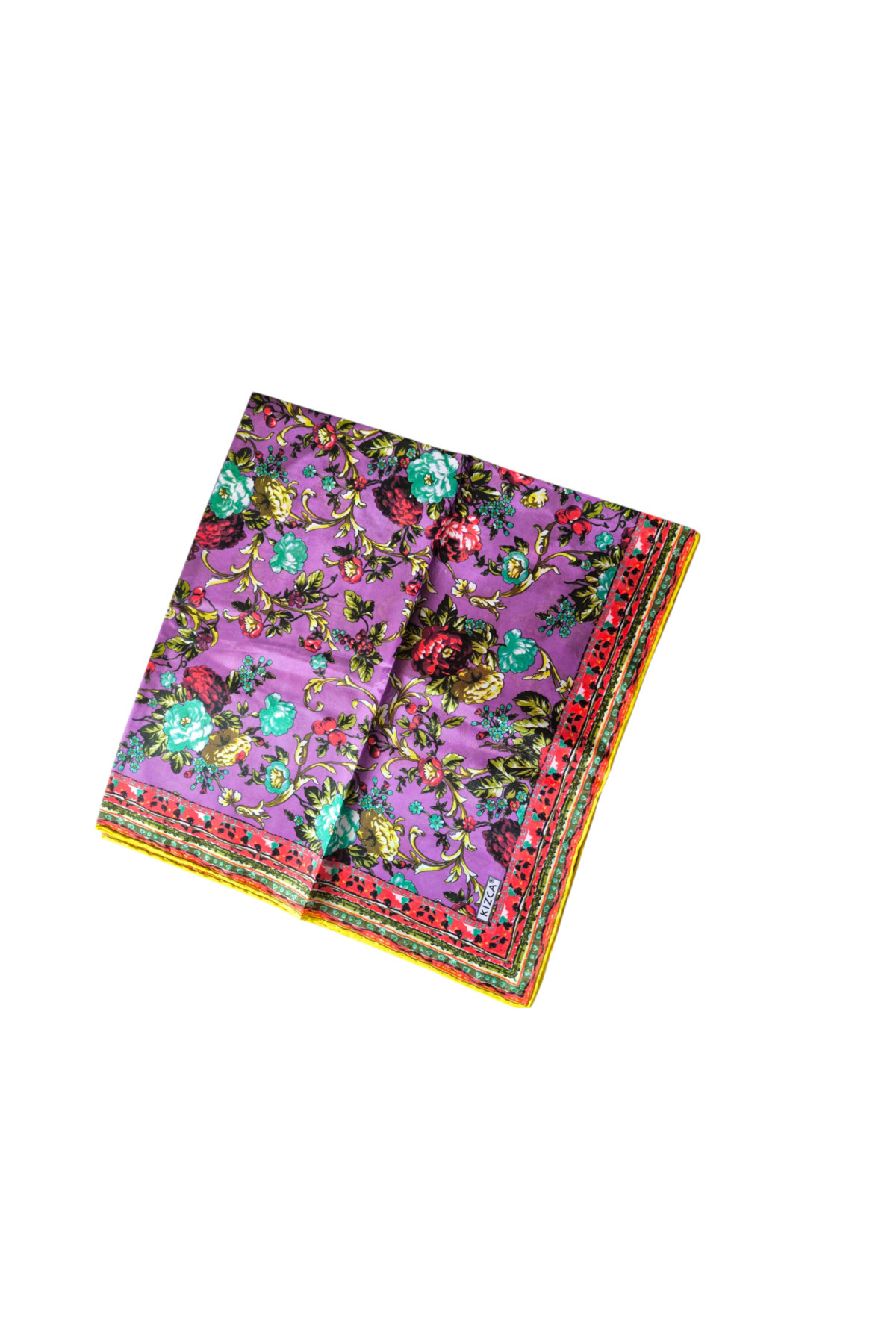 Vual İpek Eşarp Çiçekli - Görsel 4