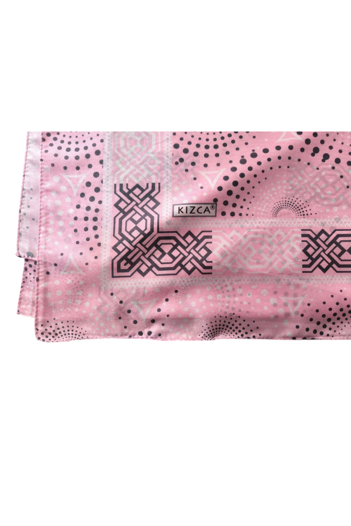 Vual İpek Şal Geometrik Puan Desenli - Görsel 6