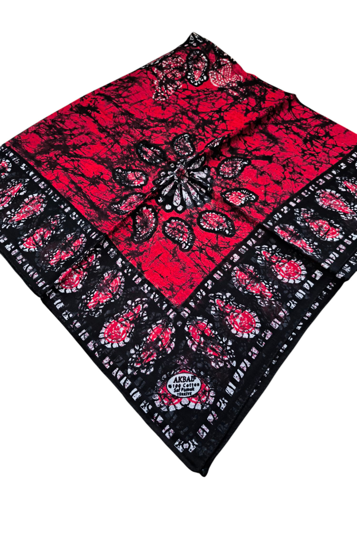 %100 Pamuk Yazma Kırmızı