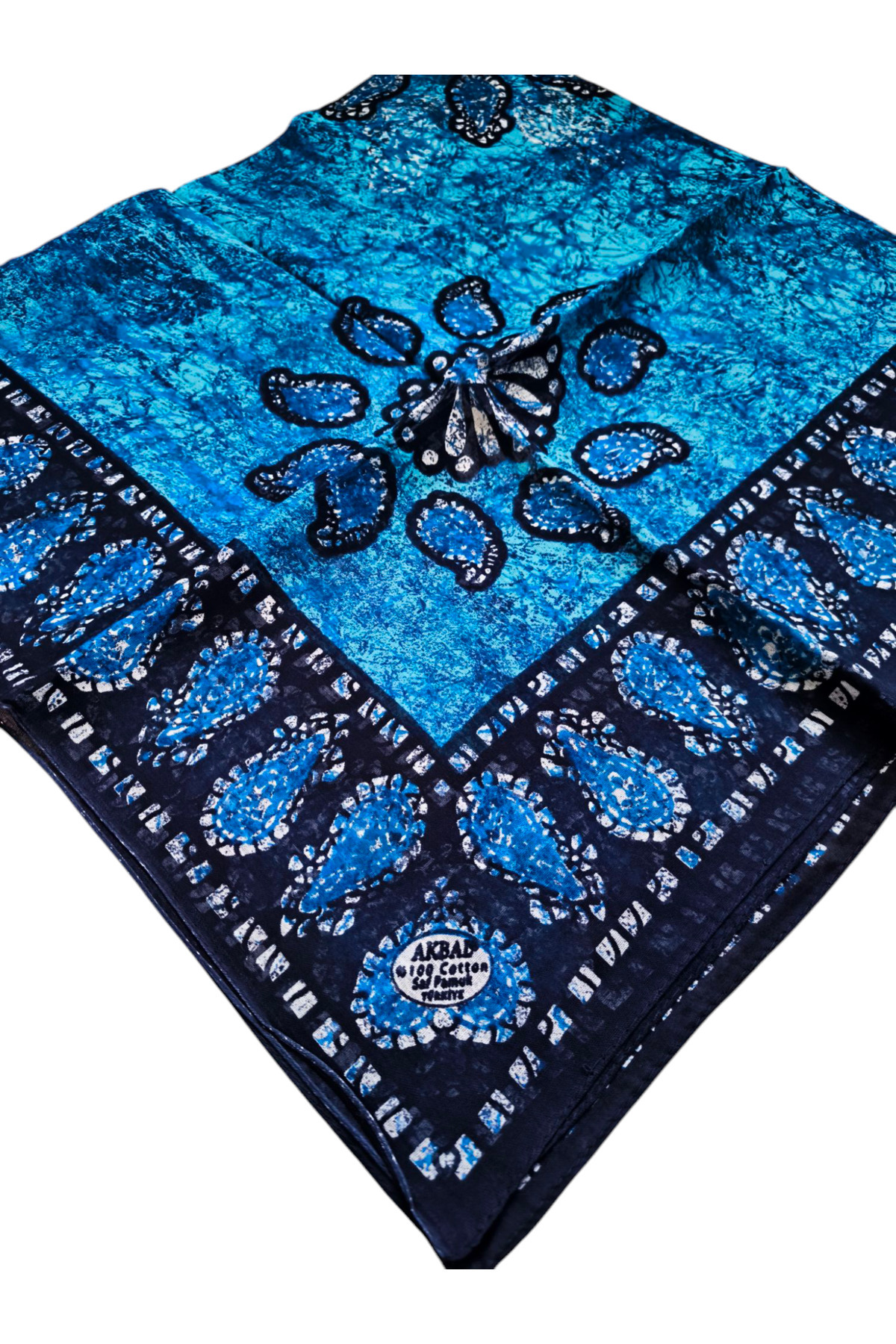 Saf Pamuk Yazma Mavili