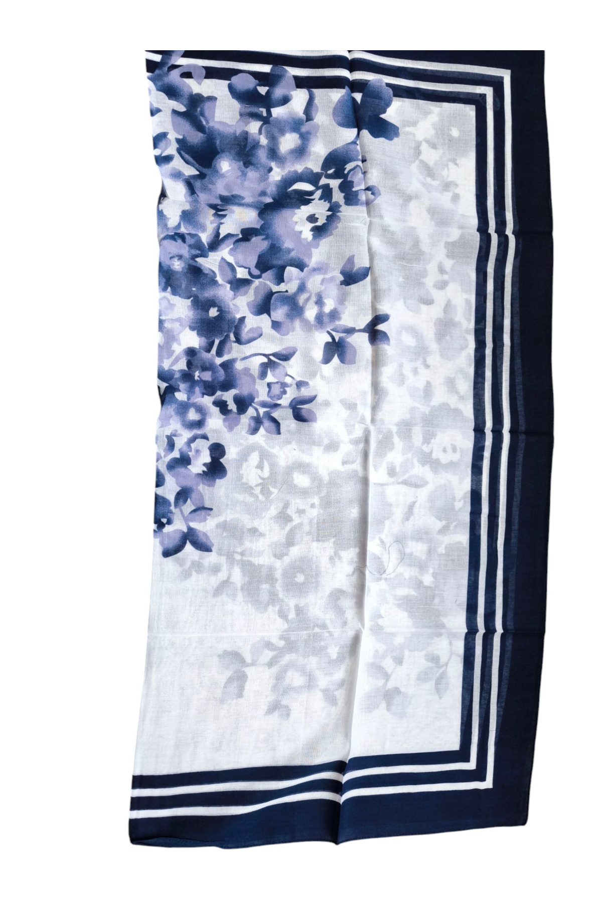 %100 Pamuk Yazma Mavili - Görsel 4