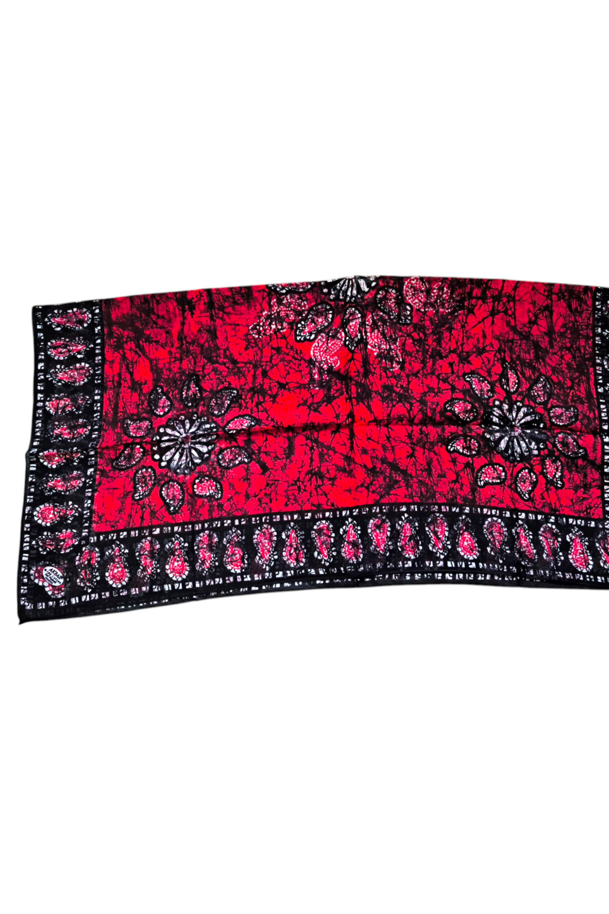 %100 Pamuk Yazma Kırmızı - Görsel 3