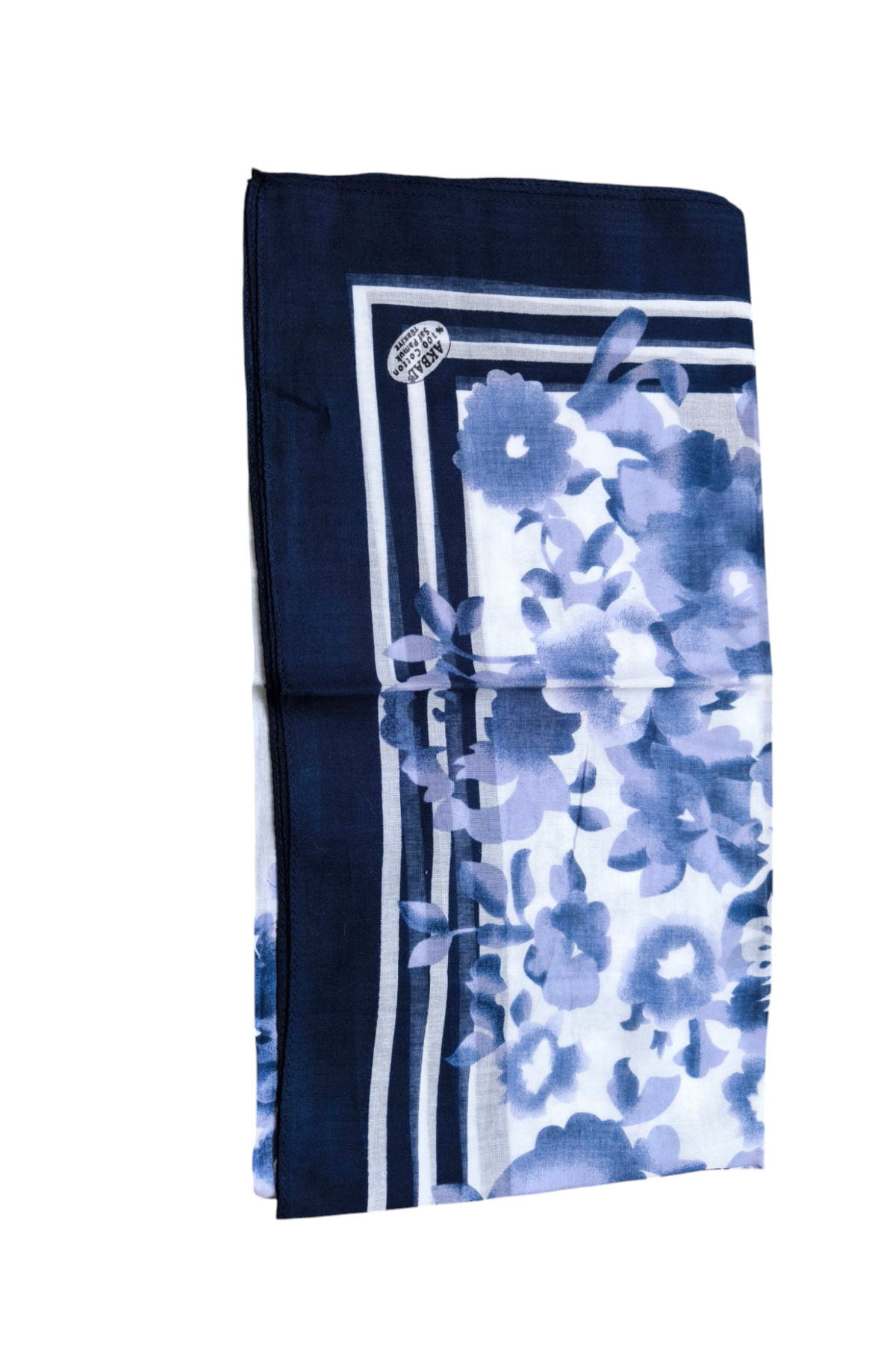 %100 Pamuk Yazma Mavili - Görsel 6