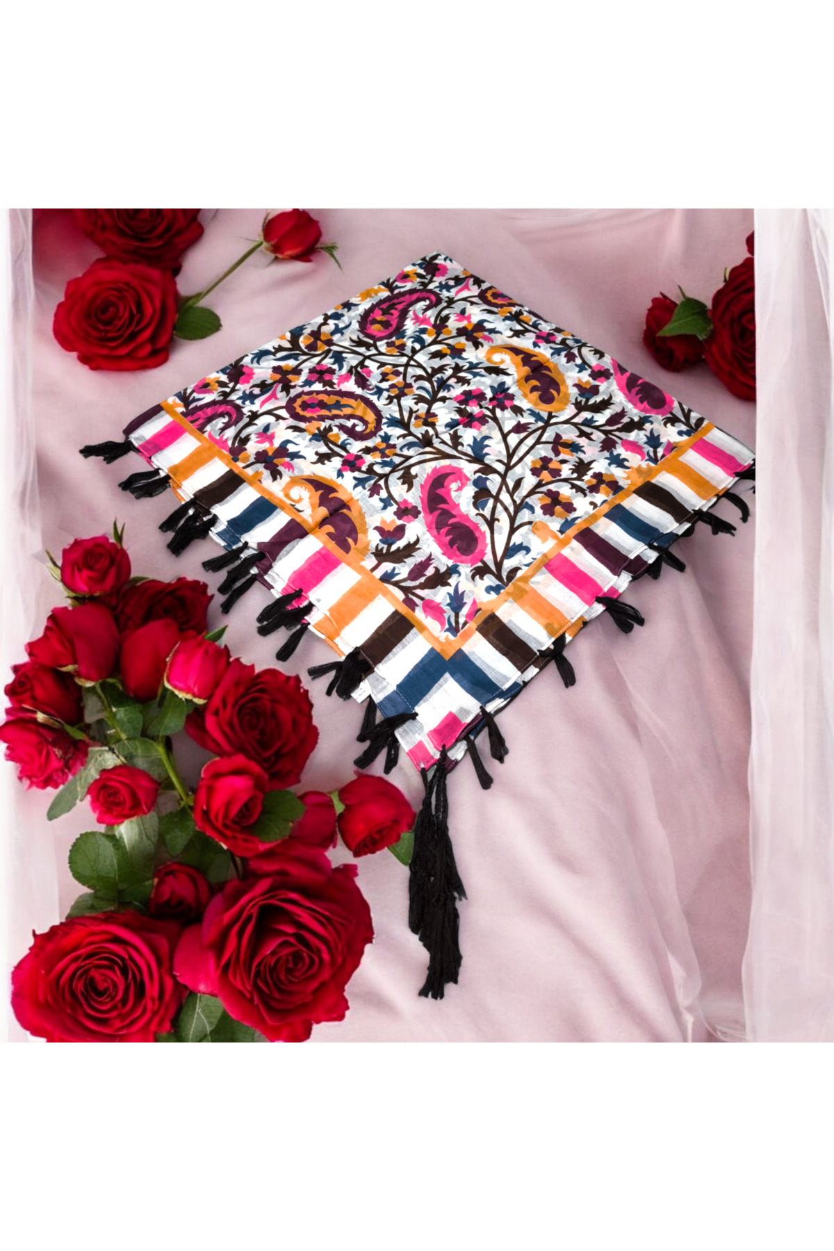 Hint İpek Eşarp Saf Pamuk