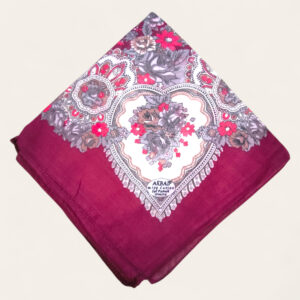 %100 Pamuk Bordo Otantik Yazma