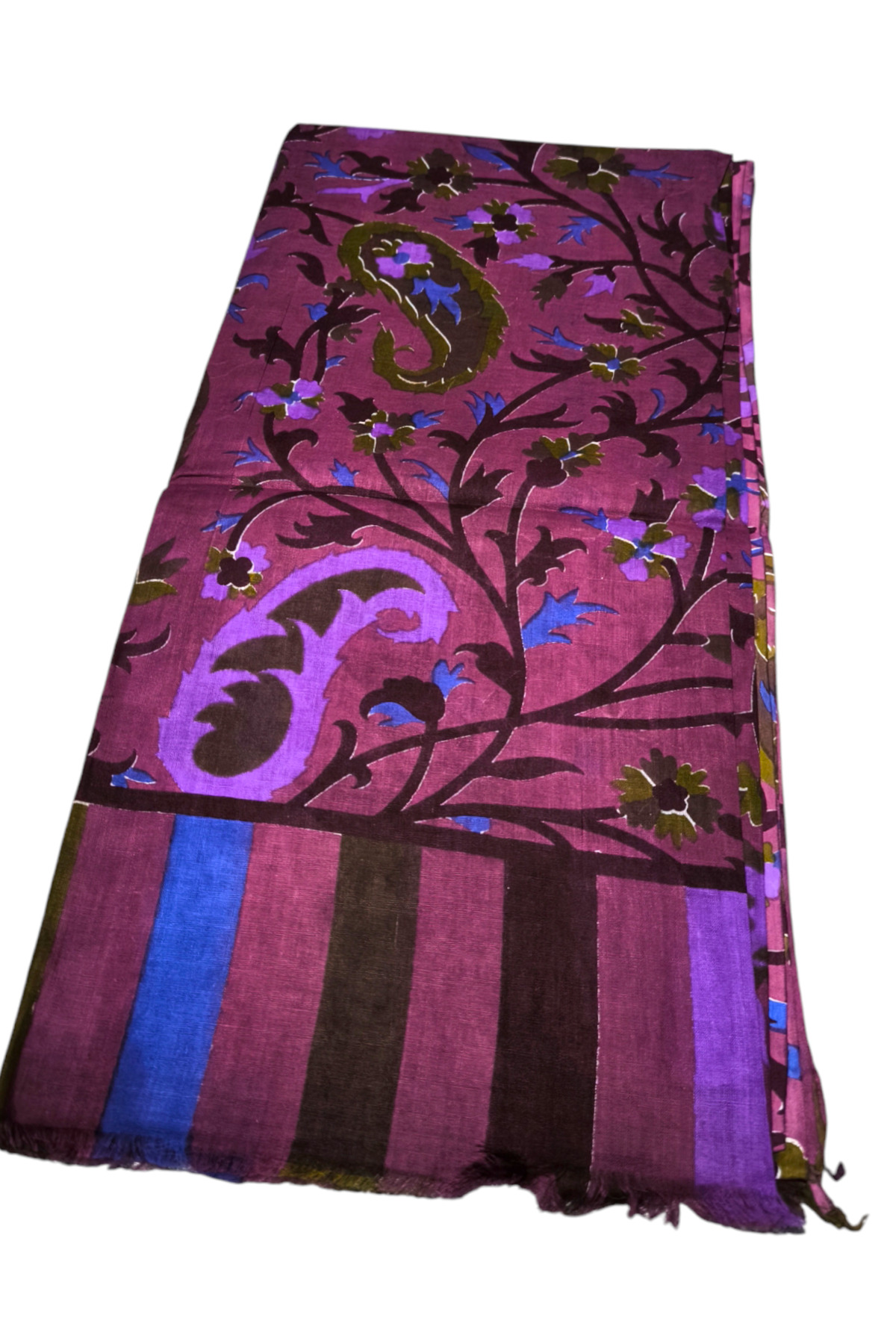 Hint İpek Şal bordo - Görsel 3