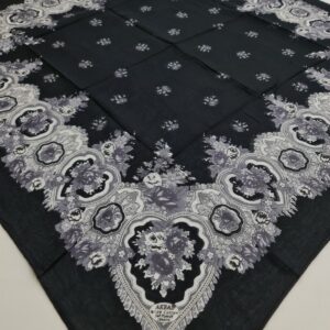 Siyah-Gri %100 Pamuk Yazma