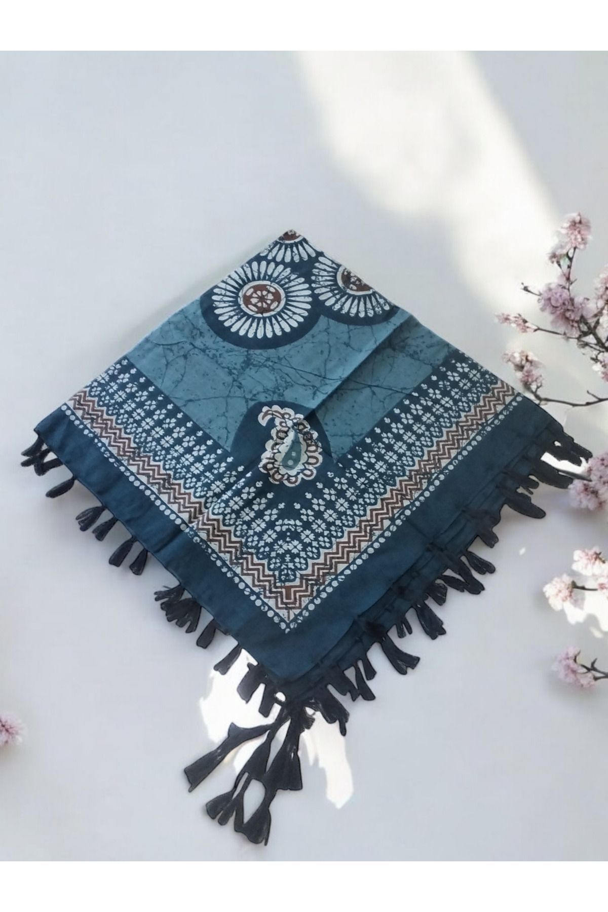 Hint İpek Eşarp Püsküllü