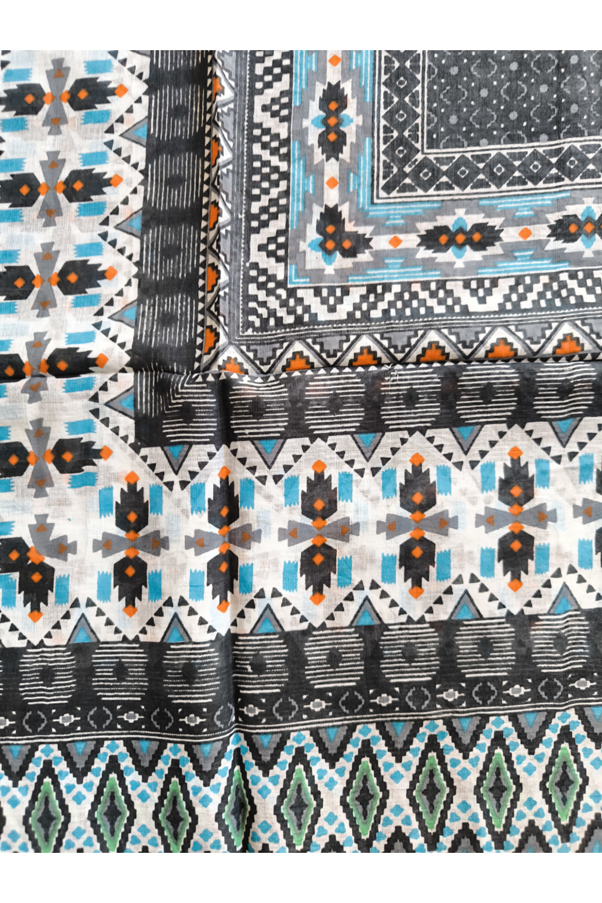 %100 Pamuk Hint Eşarp - Görsel 5