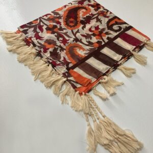 Hint İpek Eşarp Krem-Kahve