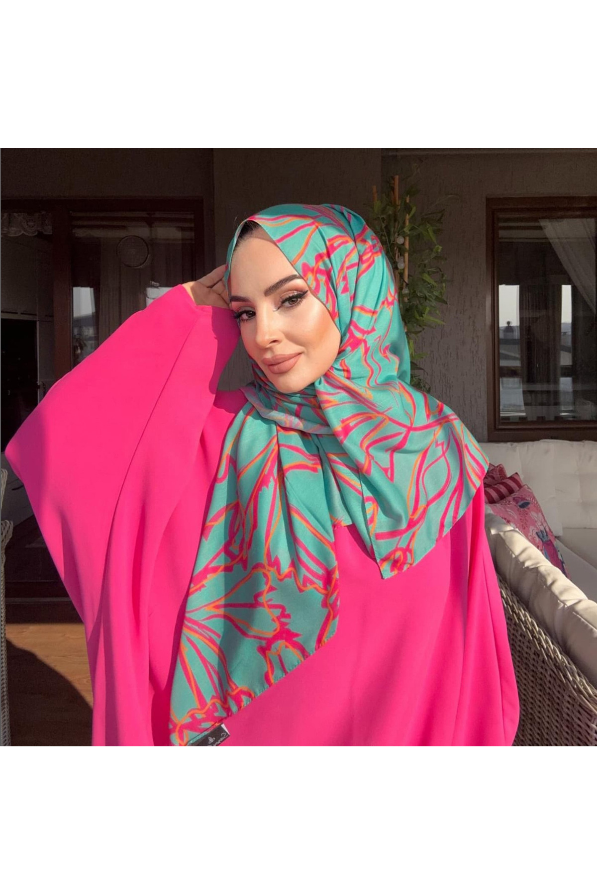 Modern Çizgiler Soft Eşarp - Görsel 4