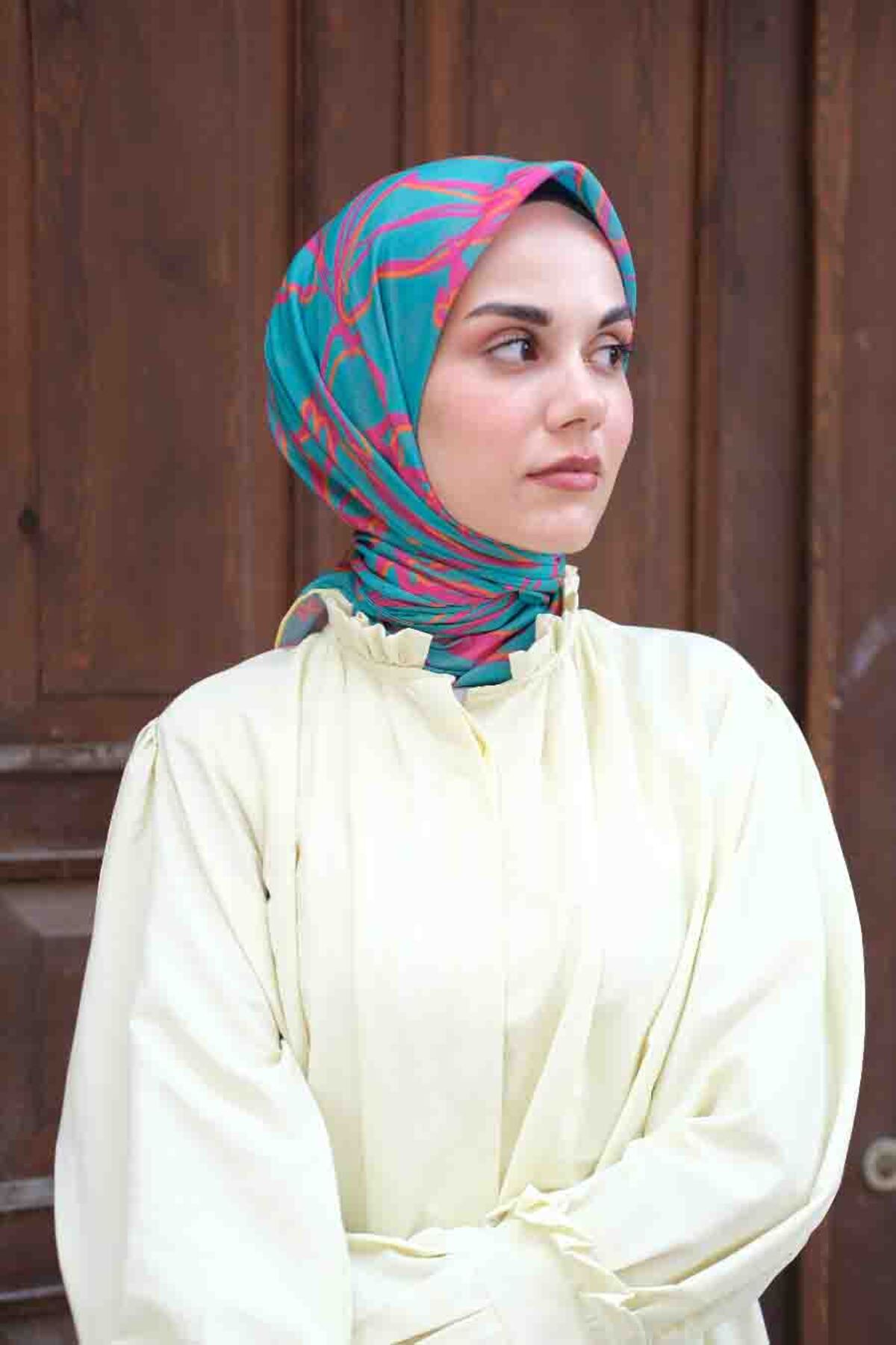 Modern Çizgiler Soft Eşarp - Görsel 6