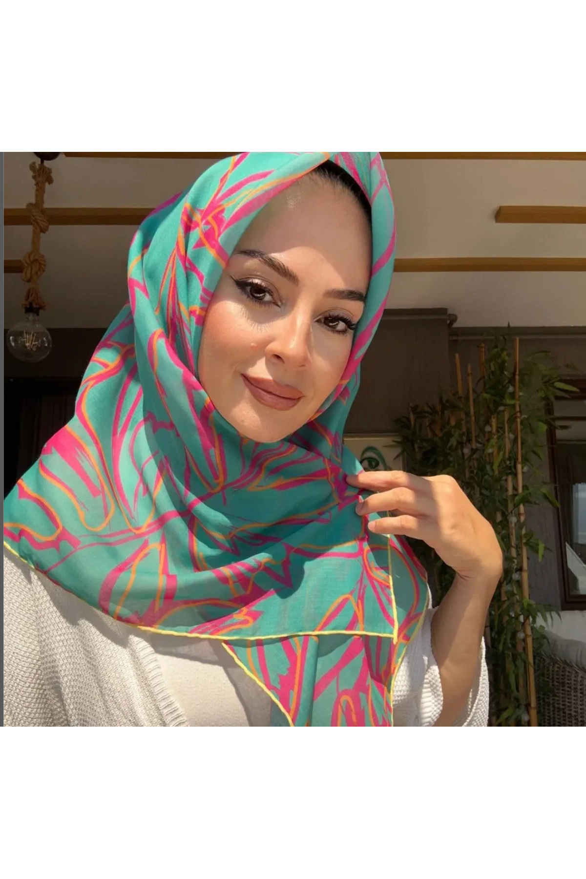 Modern Çizgiler Soft Eşarp - Görsel 8