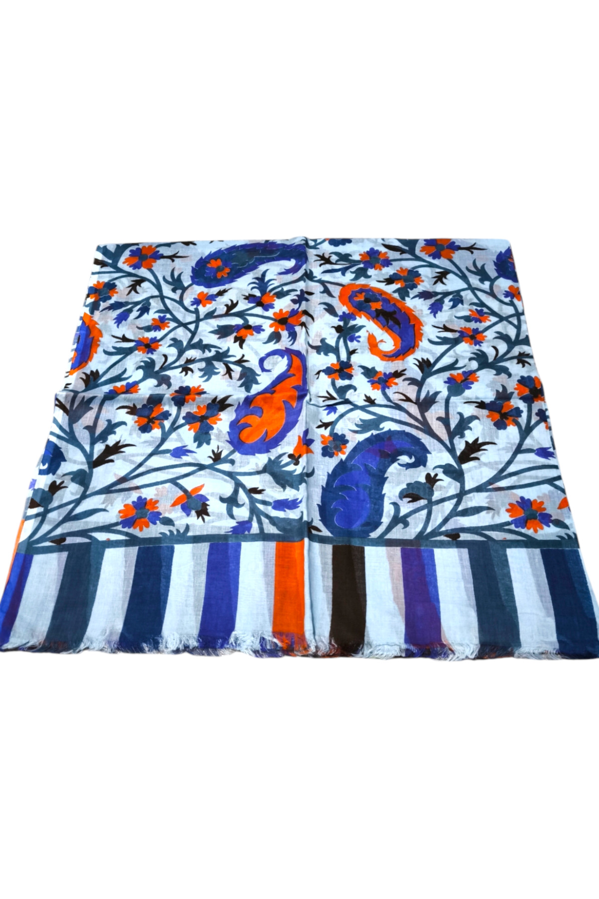 Hint İpek Şal Mavili