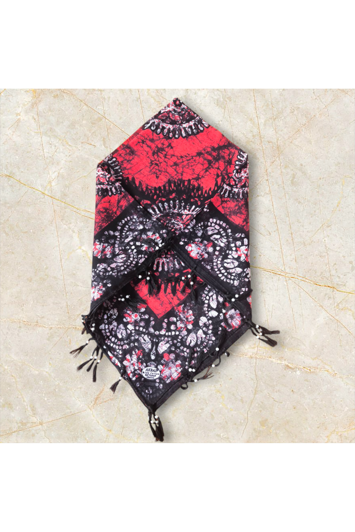 Otantik Sökme Boncuklu Pamuk Yazma - Görsel 2