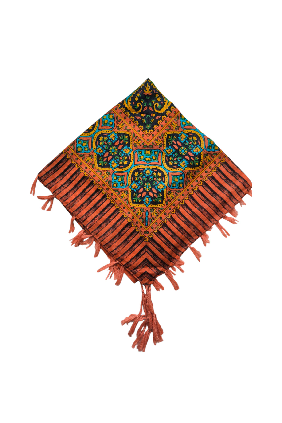 Hint İpek eşarp kızıl 110 luk - Görsel 3