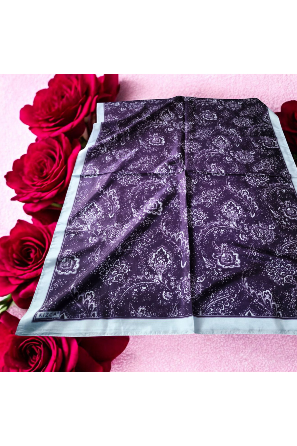 Vual İpek Şal Retro Motifler