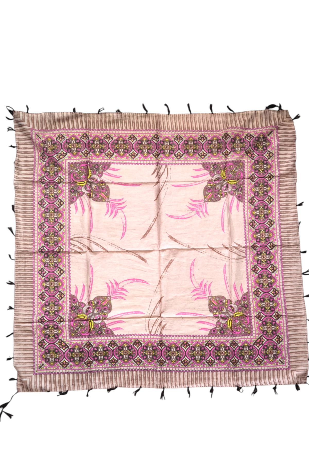 Hint İpek Eşarp pembe - Görsel 3