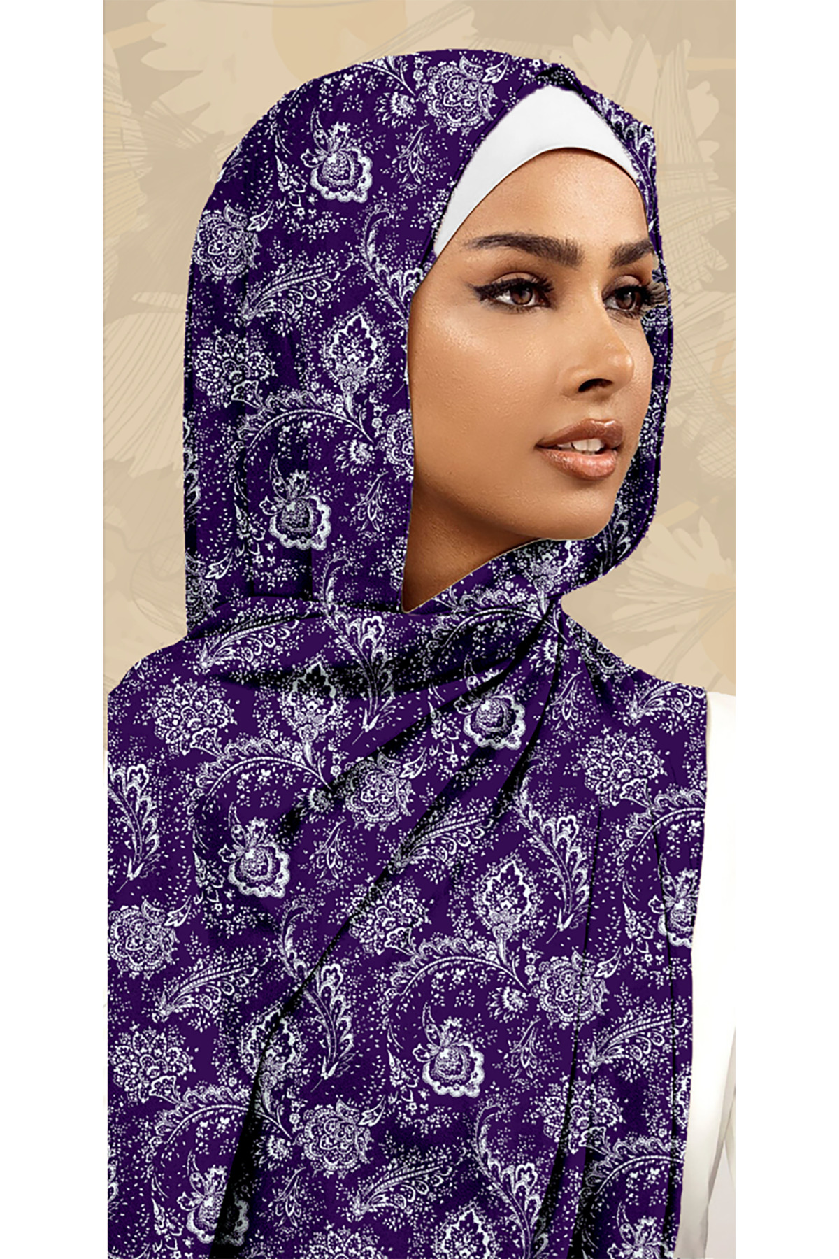 Vual İpek Şal Retro Motifler - Görsel 2