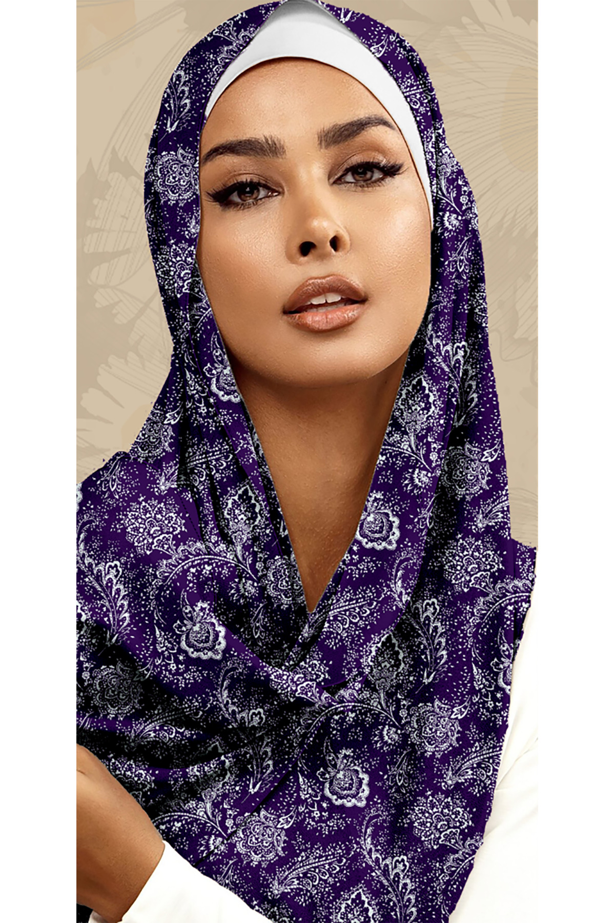 Vual İpek Şal Retro Motifler - Görsel 4