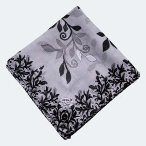 Zeytin Dalı Desenli %100 Pamuk Yazma Gri