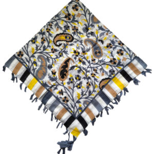 Hint İpek eşarp kahve sarı