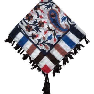 Hint İpek eşarp kırmızı mavili 110 luk