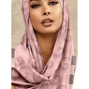 Vual İpek Şal Geometrik Puan Desenli