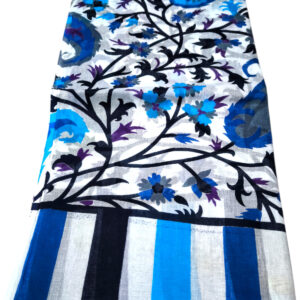 Hint İpek Şal Mavi