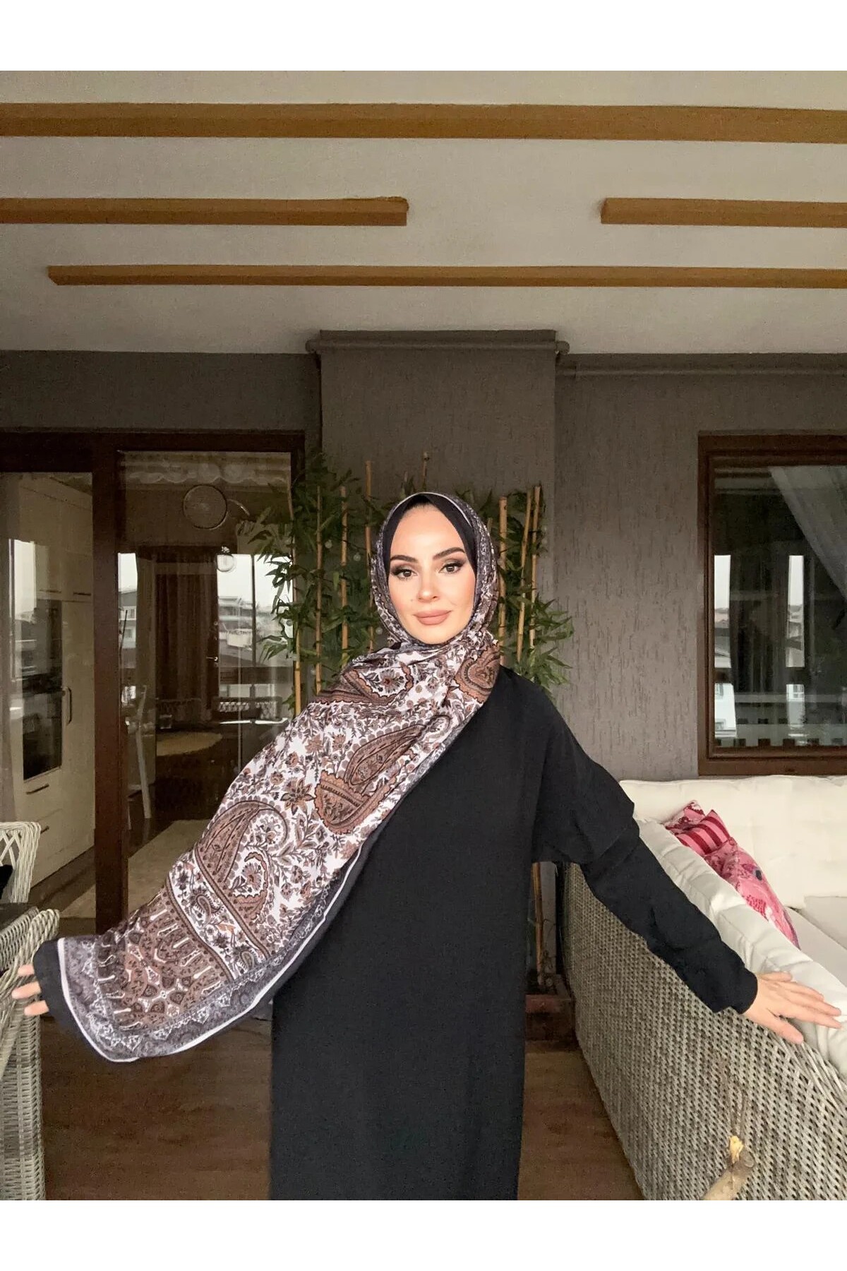 Paisley Desenli Soft Şal - Görsel 6