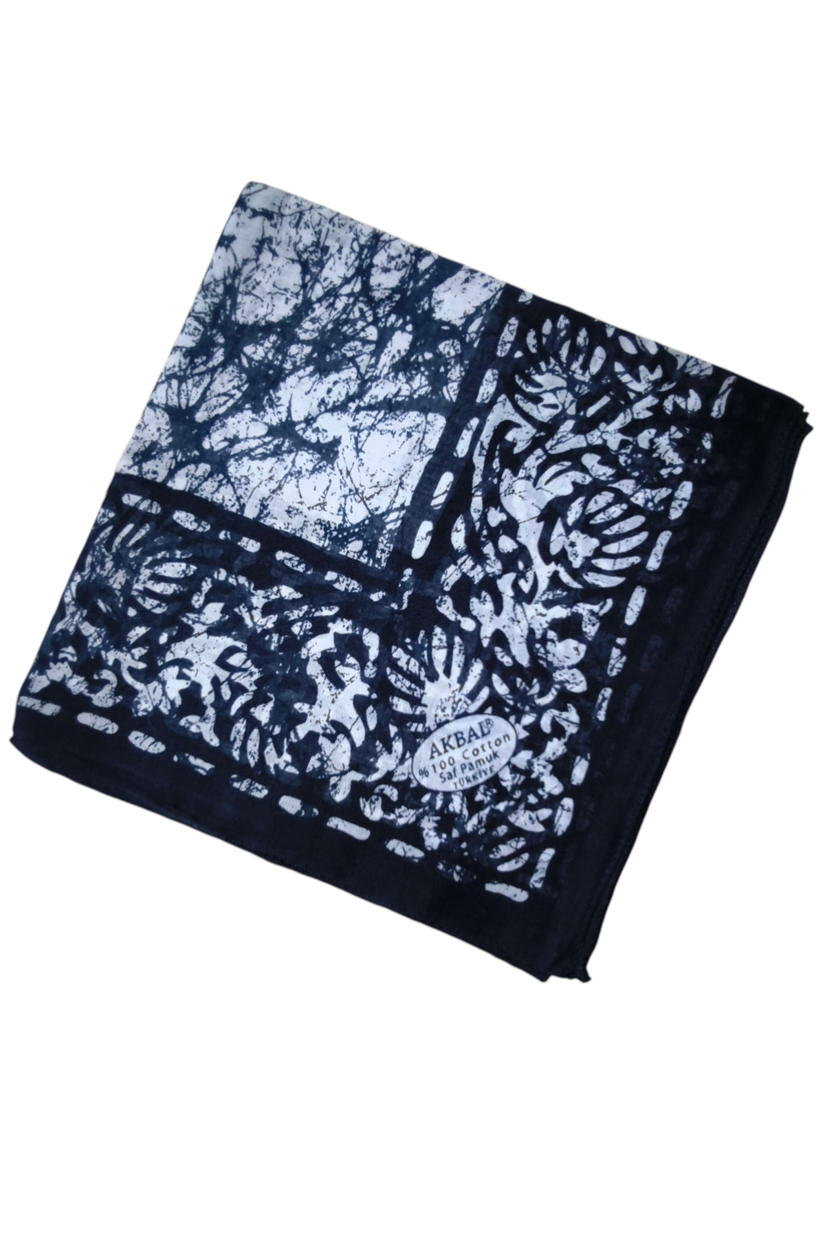 Saf pamuk yazma lacivert