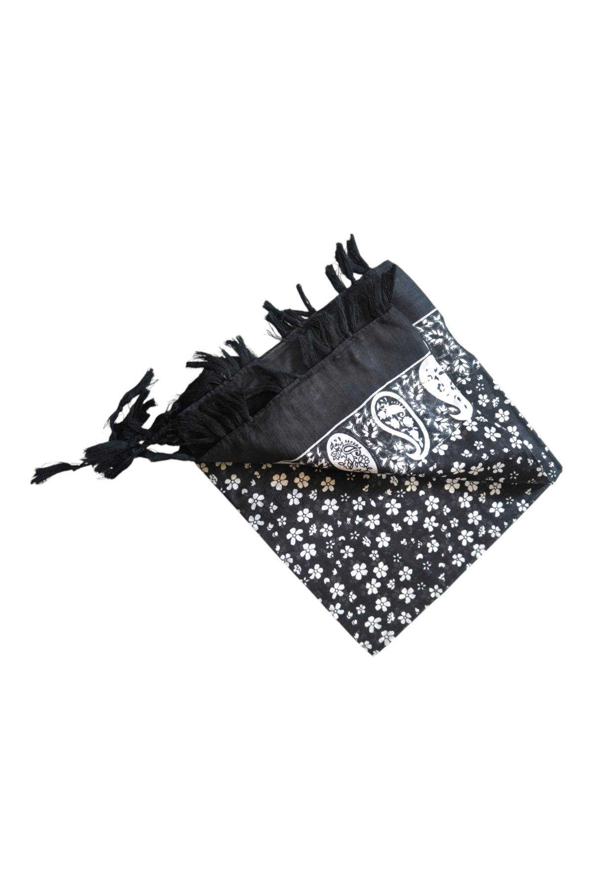 Saf Pamuk İpek Eşarp 110 cm - Görsel 2