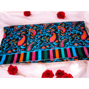 Hint İpek Şal  Siyah mavi