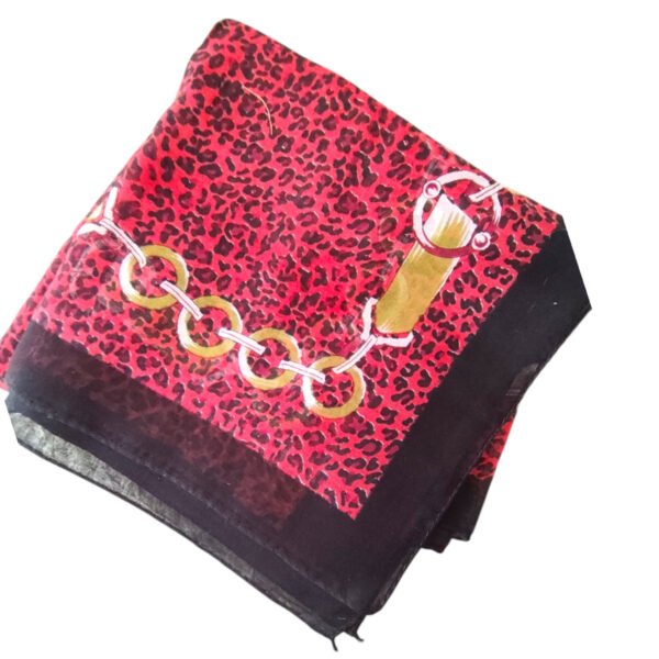 ZİNCİR LEOPAR DESEN KIRMIZI