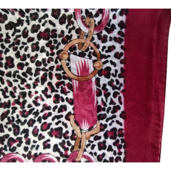 ZINCIR LEOPAR DESEN BORDO