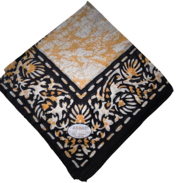 Saf pamuk ipek yazma krem