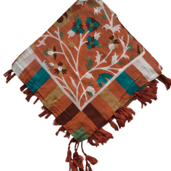 Hint İpek eşarp kahveli 110 cm